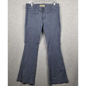 Tyte Jeans Pants Womens 11 Blue Herringbone Bootcut Ramie Blend Dressy Casual